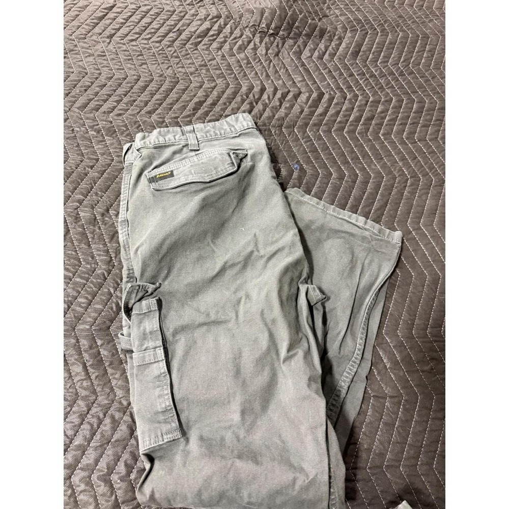 Ariat Rebar M4 Relaxed Straight Cargo Work Pants Mens 38x34 Grey